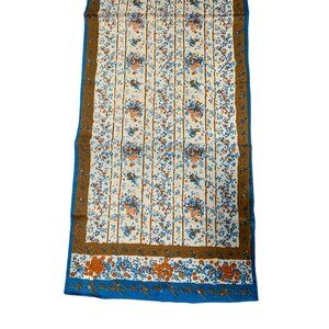 Vintage Womens Floral Head Scarf Made in Japan 100% Polyester